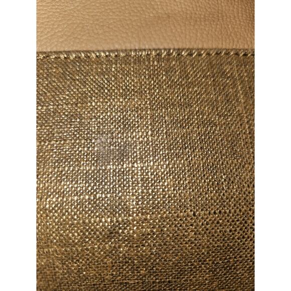 Elaine Turner Washed Leather Copper Linen Clutch Handbag 13x9 *Read $228 - Picture 10 of 11